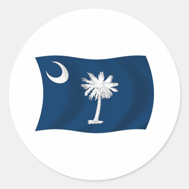 Autocollant du drapeau de Caroline du Sud (Devant)