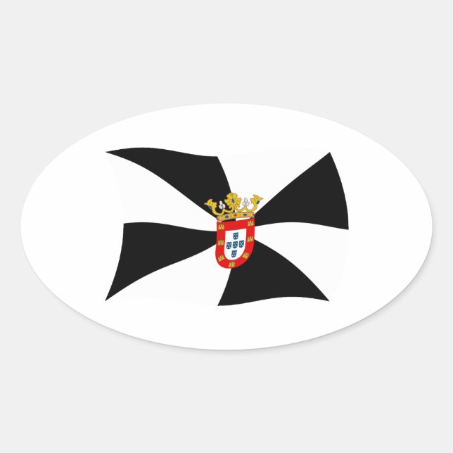 Autocollant du drapeau de Ceuta (Devant)