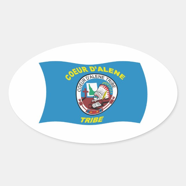Autocollant du drapeau de Coeur d'Alene (Devant)