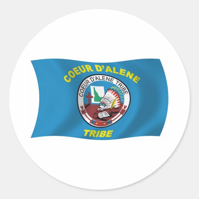Autocollant du drapeau de Coeur d'Alene (Devant)