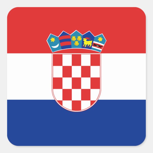 Autocollant du drapeau de Croatie (Devant)