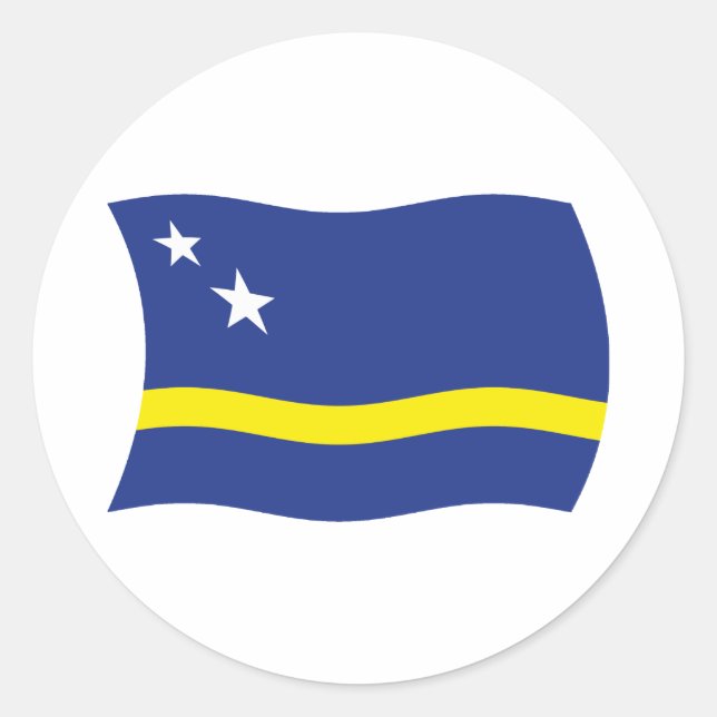 Autocollant du drapeau de Curaçao (Devant)