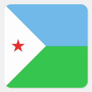 Autocollant du drapeau de Djibouti