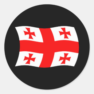 Autocollant du drapeau de Géorgie