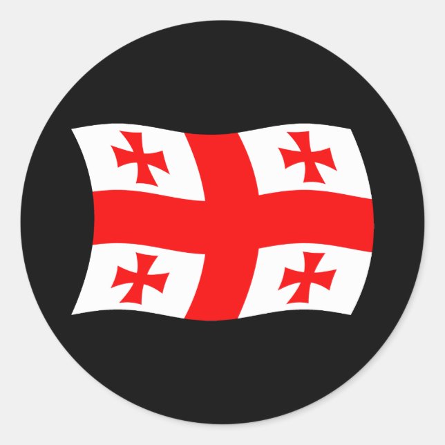 Autocollant du drapeau de Géorgie (Devant)