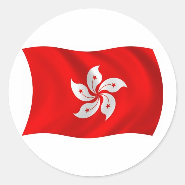 Autocollant du drapeau de Hong Kong (Devant)