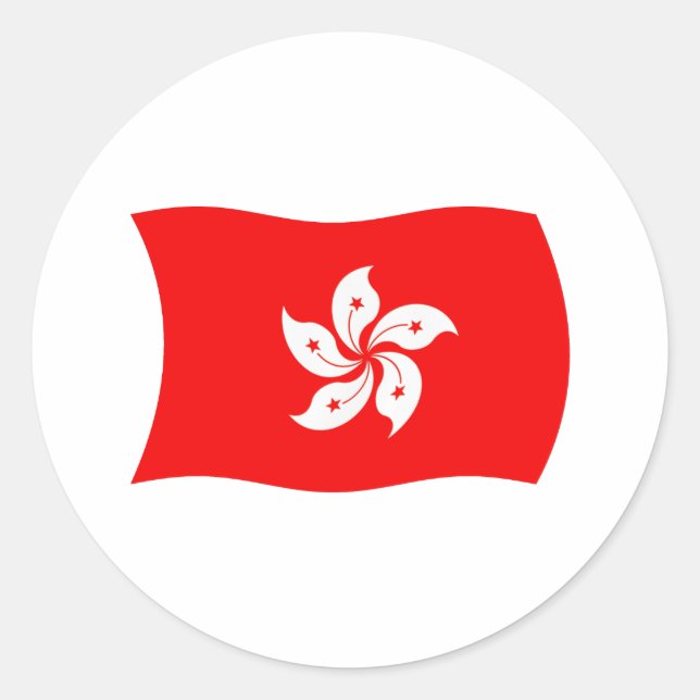 Autocollant du drapeau de Hong Kong (Devant)