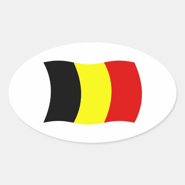 Autocollant du drapeau de la Belgique (Devant)
