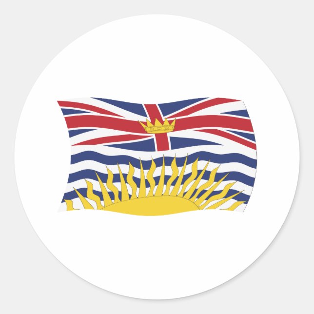 Autocollant du drapeau de la Colombie-Britannique (Devant)