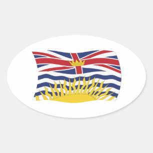 Autocollant du drapeau de la Colombie-Britannique