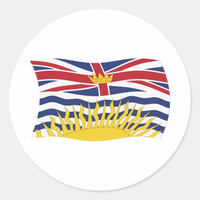 Autocollant du drapeau de la Colombie-Britannique (Devant)