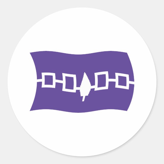 Autocollant du drapeau de la Confédération iroquoi (Devant)