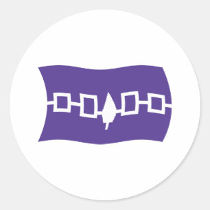 Autocollant du drapeau de la Confédération iroquoi