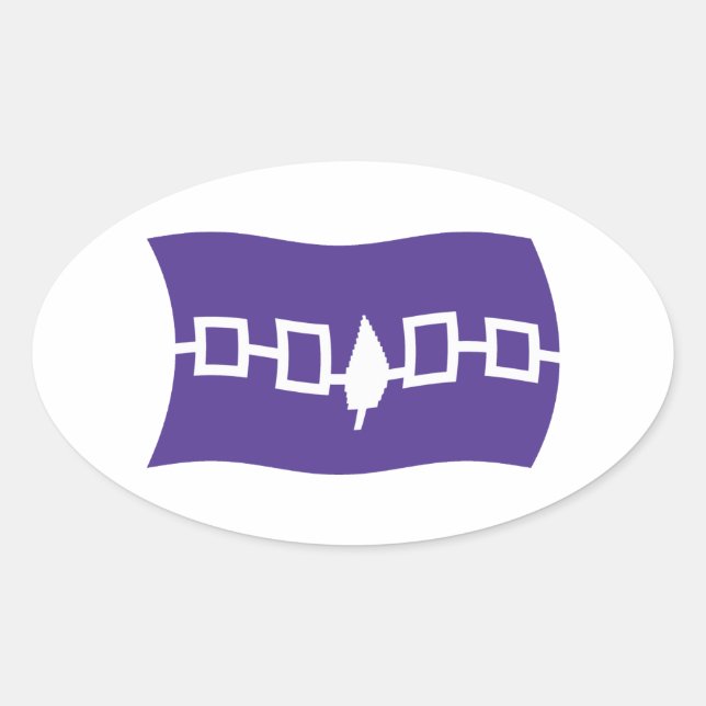 Autocollant du drapeau de la Confédération iroquoi (Devant)