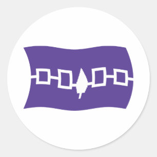 Autocollant du drapeau de la Confédération iroquoi