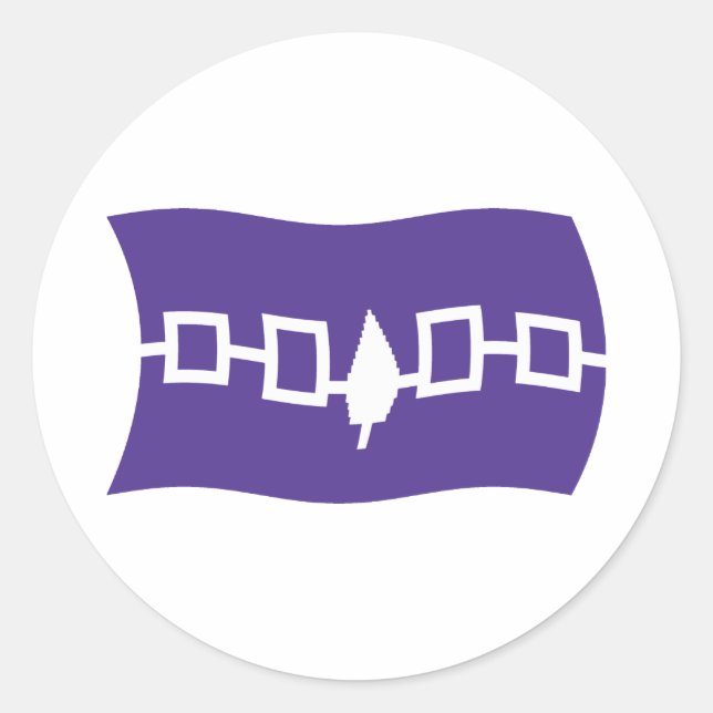 Autocollant du drapeau de la Confédération iroquoi (Devant)