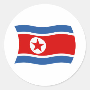 Autocollant du drapeau de la Corée du Nord