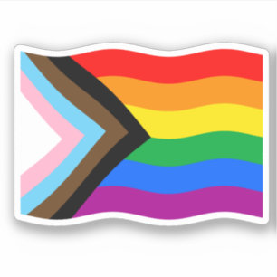 Autocollant du drapeau de la fierté arc-en-ciel on