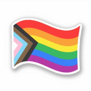 Autocollant du drapeau de la fierté arc-en-ciel on