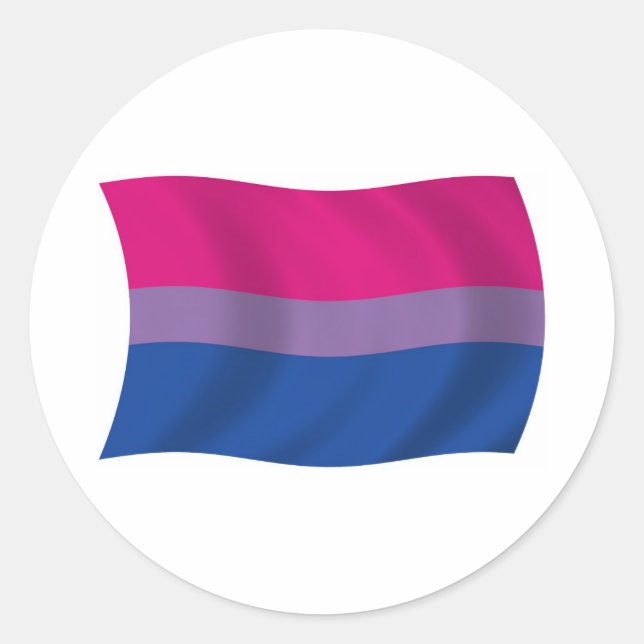 Autocollant du drapeau de la fierté bisexuelle (Devant)