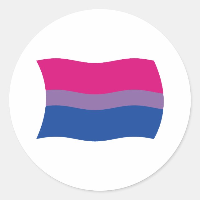 Autocollant du drapeau de la fierté bisexuelle (Devant)