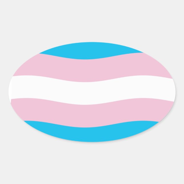 Autocollant du drapeau de la fierté transgenre (Devant)