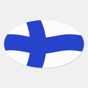 Autocollant du drapeau de la Finlande