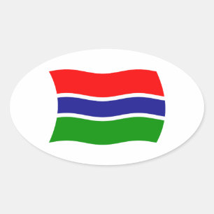 Autocollant du drapeau de la Gambie