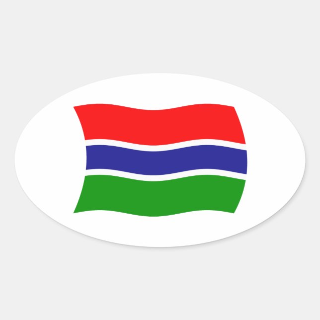 Autocollant du drapeau de la Gambie (Devant)