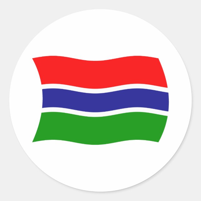 Autocollant du drapeau de la Gambie (Devant)