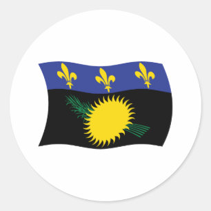 Autocollant du drapeau de la Guadeloupe