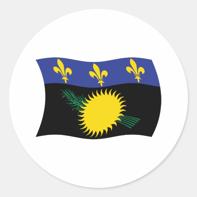 Autocollant du drapeau de la Guadeloupe (Devant)