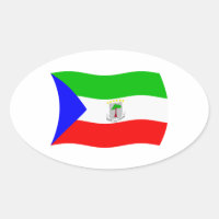 Autocollant du drapeau de la Guinée équatoriale
