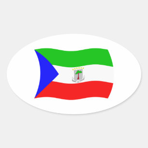 Autocollant du drapeau de la Guinée équatoriale