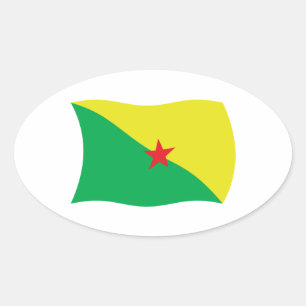 Autocollant du drapeau de la Guyane française
