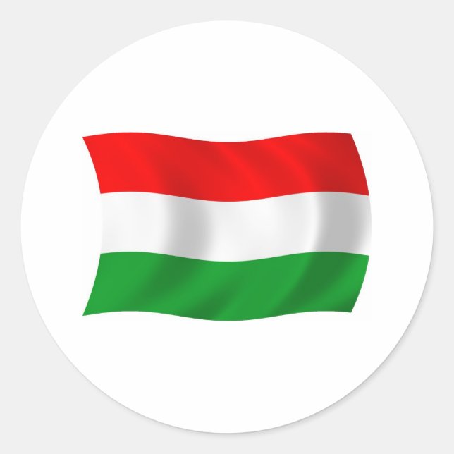 Autocollant du drapeau de la Hongrie (Devant)
