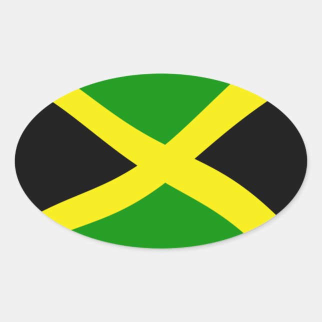 Autocollant du drapeau de la Jamaïque (Devant)