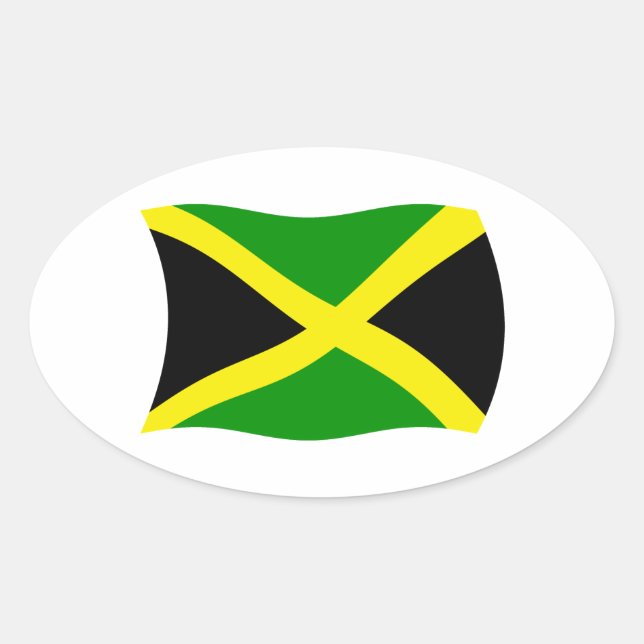 Autocollant du drapeau de la Jamaïque (Devant)