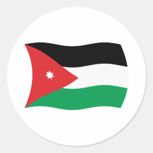 Autocollant du drapeau de la Jordanie