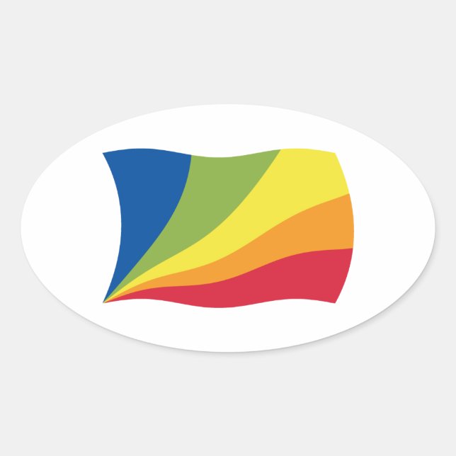 Autocollant du drapeau de la lingua franca nova (Devant)