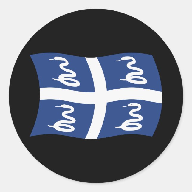 Autocollant du drapeau de la Martinique (Devant)