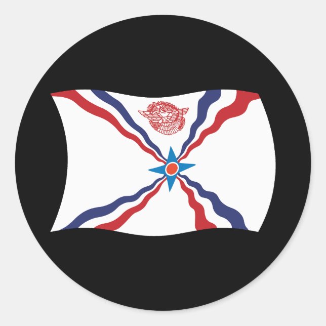 Autocollant du drapeau de la nation assyrienne (Devant)