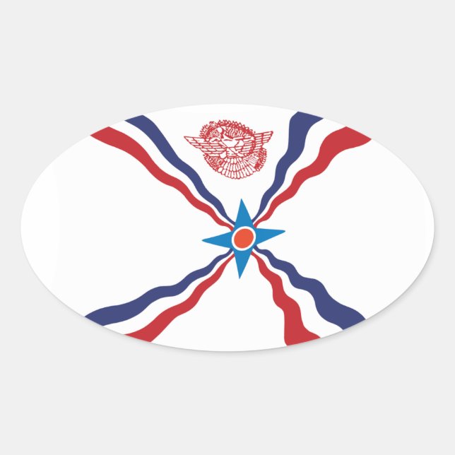 Autocollant du drapeau de la nation assyrienne (Devant)