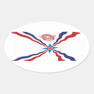 Autocollant du drapeau de la nation assyrienne