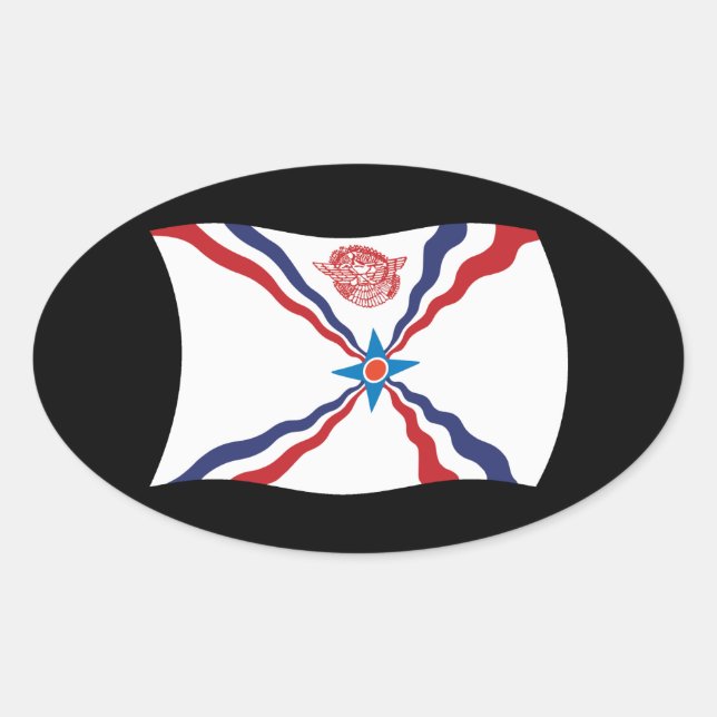 Autocollant du drapeau de la nation assyrienne (Devant)