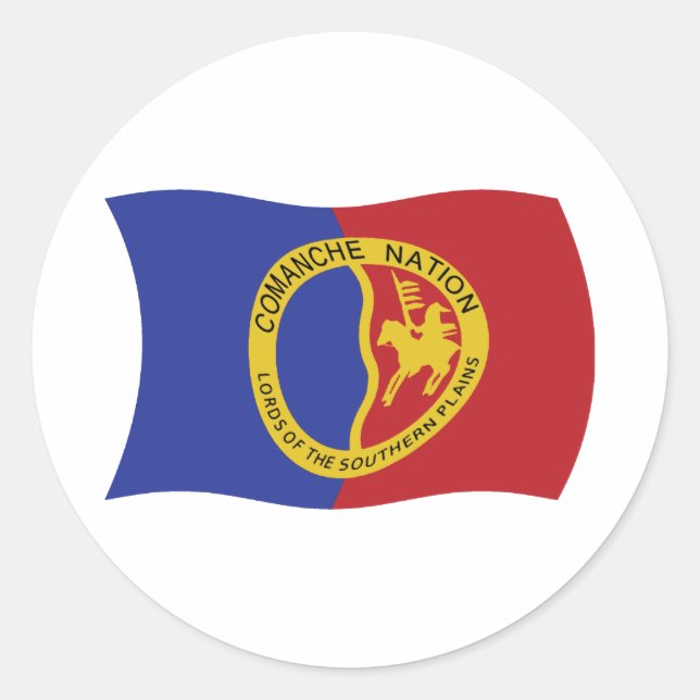 Autocollant du drapeau de la Nation Comanche (Devant)