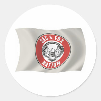 Autocollant du drapeau de la Nation Sac & Fox (Okl