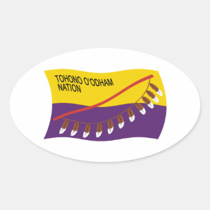 Autocollant du drapeau de la nation Tohono O'odham
