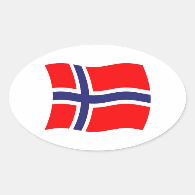 Autocollant du drapeau de la Norvège (Devant)