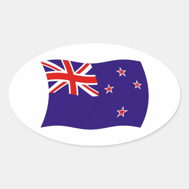Autocollant du drapeau de la Nouvelle-Zélande (Devant)